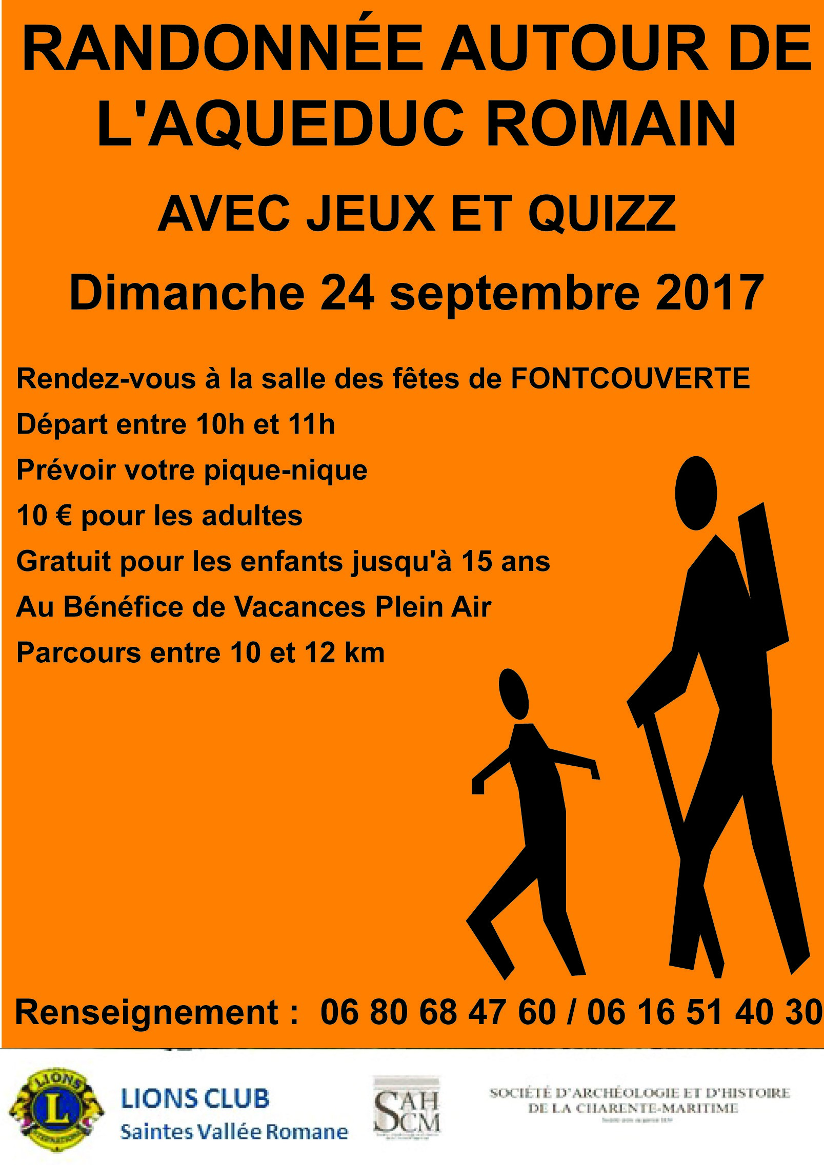 Randonnée autour de l’aqueduc Romain avec jeux et quizz le dimanche 24 Septembre 2017