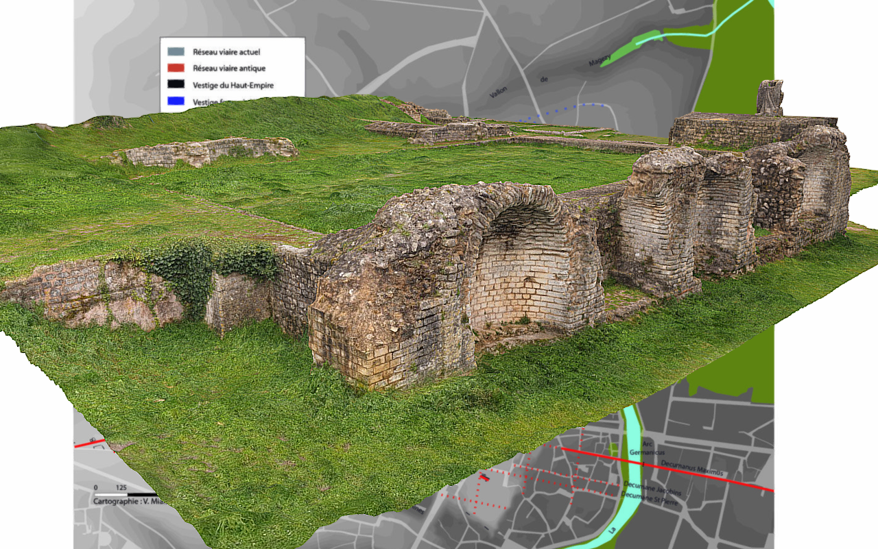 Les thermes de Saint-Saloine à Saintes en 3D