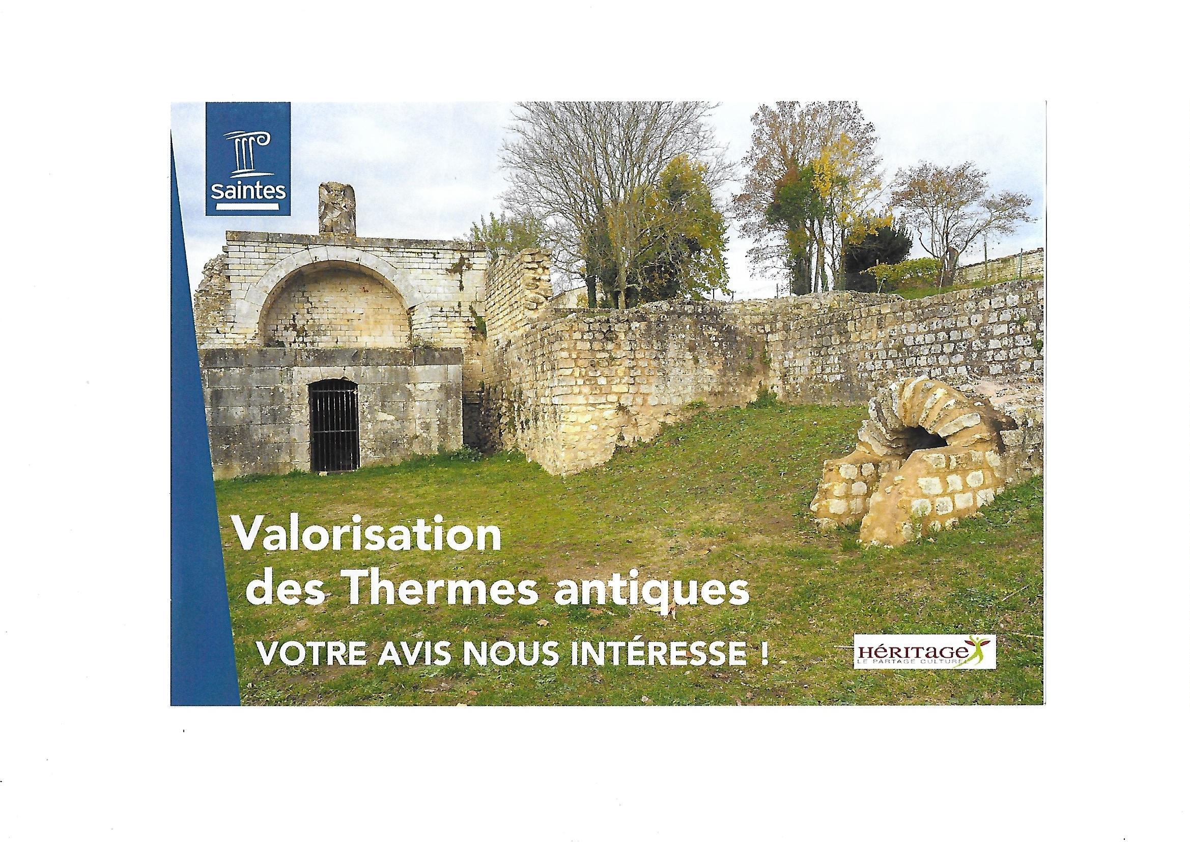 La ville de Saintes annonce le lancement d’une démarche de sécurisation et valorisation des thermes antiques de St Saloine.