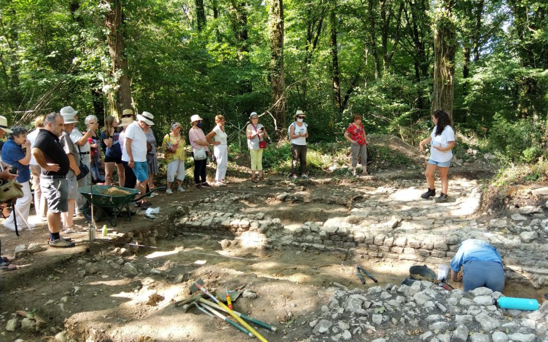 Visite du chantier de fouille des « Bouchauds » à Saint-Cybardeaux