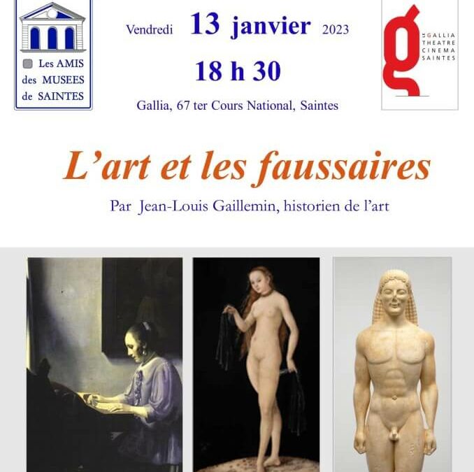 Conférence , l’art et les faussaires par Jean-Louis Gaillemin, historien de l’art.